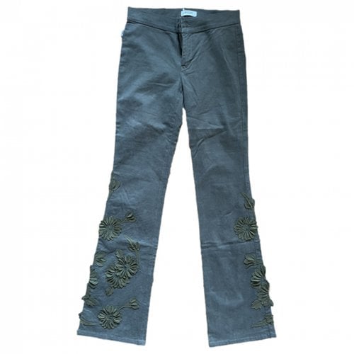 Pre-owned Moschino Bootcut Jeans In Green