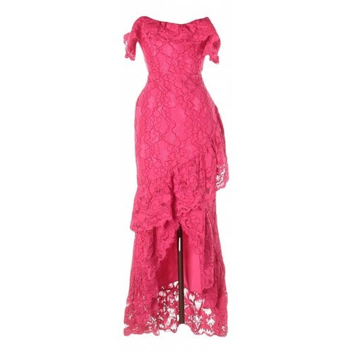 Pre-owned Lovers & Friends Lace Mid-length Dress In Pink