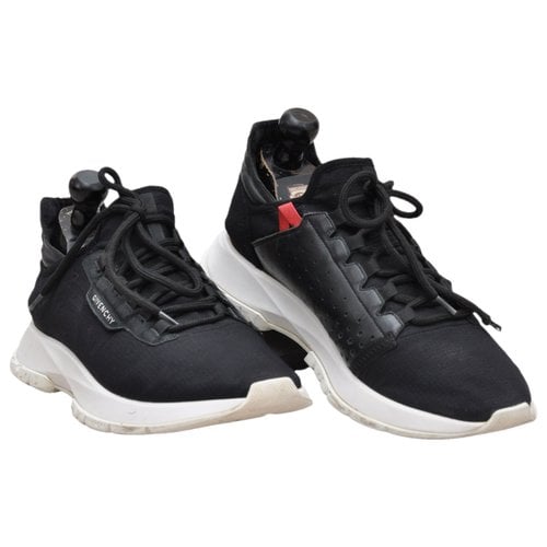 Pre-owned Givenchy Cloth High Trainers In Black