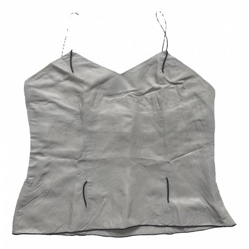 Pre-owned Rochas Silk Camisole In Grey