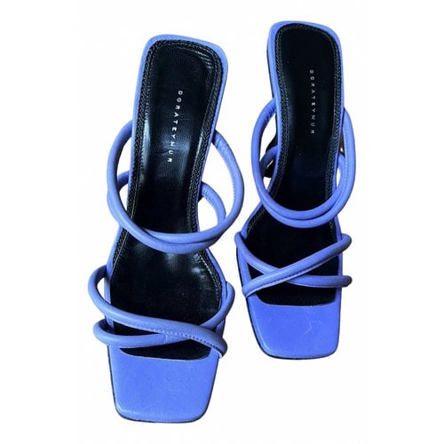 Pre-owned Dorateymur Leather Heels In Blue
