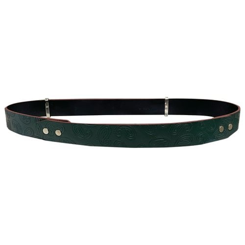 Pre-owned Toga Leather Belt In Green