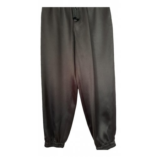 Pre-owned Saint Laurent Silk Carot Pants In Black