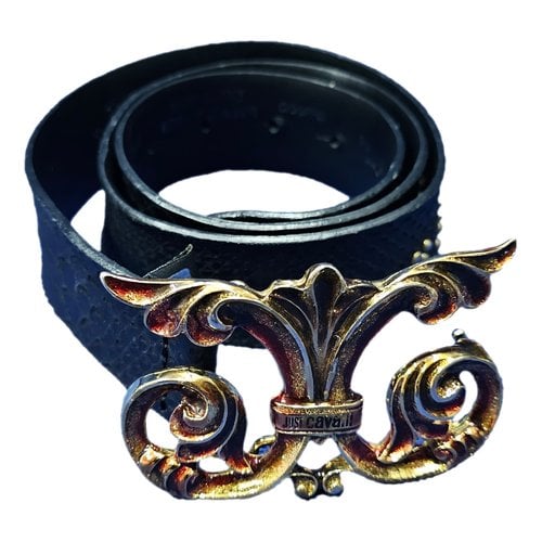 Pre-owned Roberto Cavalli Leather Belt In Black