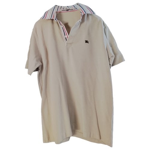 Pre-owned Burberry Polo Shirt In Beige