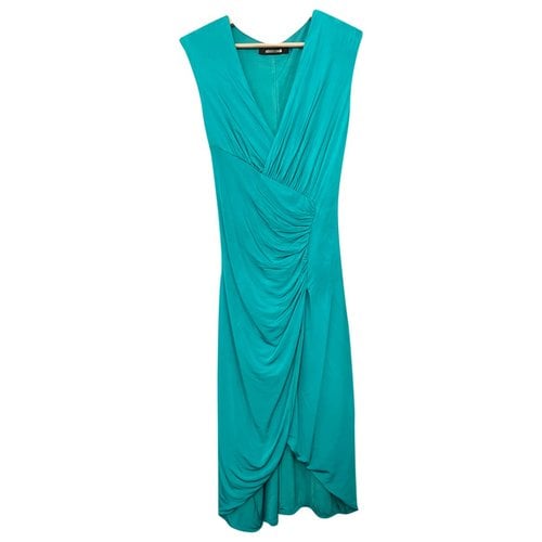 Pre-owned Roberto Cavalli Mid-length Dress In Turquoise