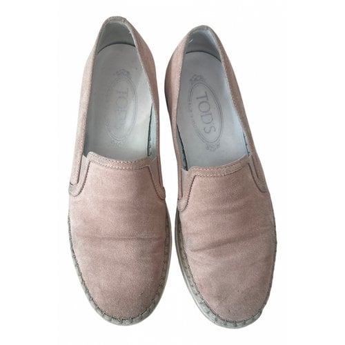 Pre-owned Tod's Leather Ballet Flats In Pink