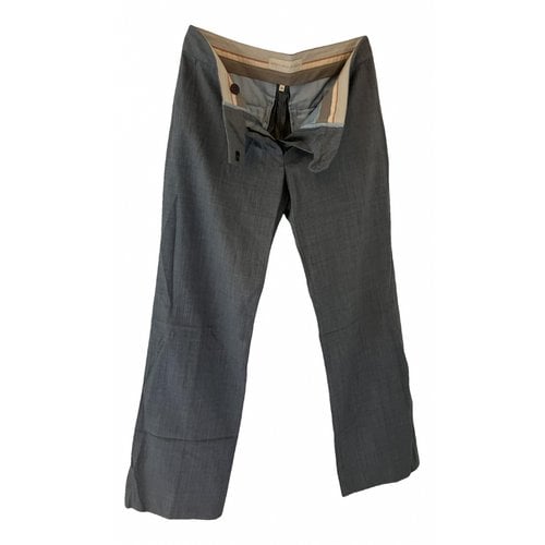 Pre-owned Stella Mccartney Wool Straight Pants In Grey