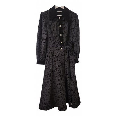 Pre-owned Batsheva Wool Mid-length Dress In Grey