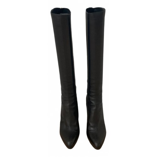 Pre-owned Jimmy Choo Leather Boots In Black