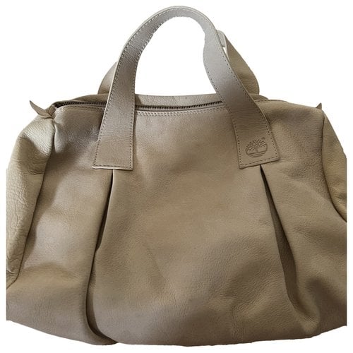 Pre-owned Timberland Leather Handbag In Beige