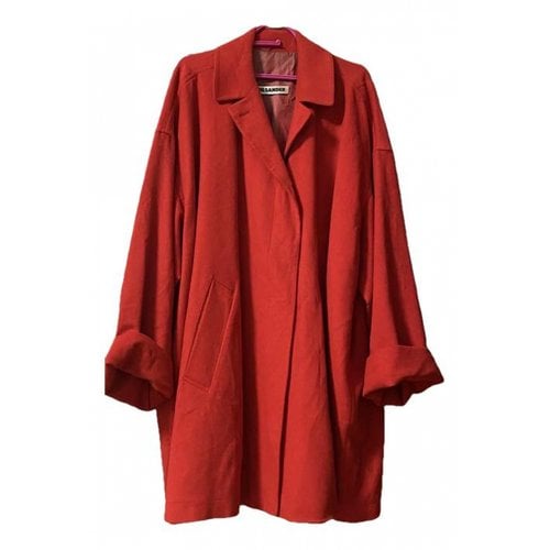 Pre-owned Jil Sander Wool Coat In Red