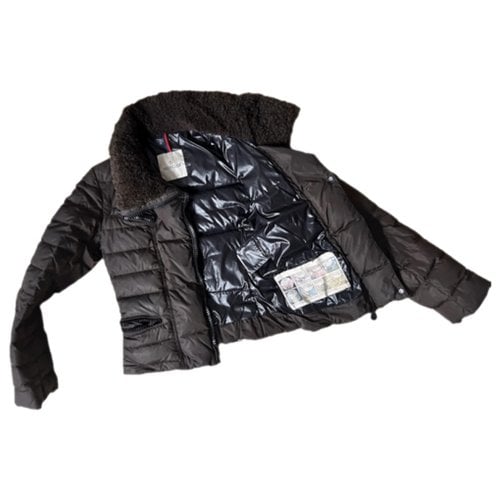 Pre-owned Moncler Wool Puffer In Black
