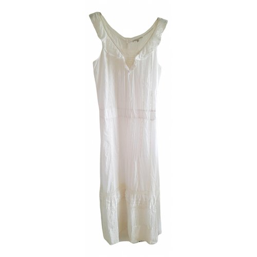 Pre-owned Maje Maxi Dress In White