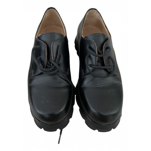 Pre-owned Jil Sander Leather Lace Ups In Black