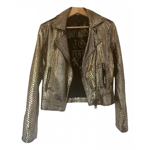 Pre-owned Bolongaro Trevor Leather Jacket In Gold