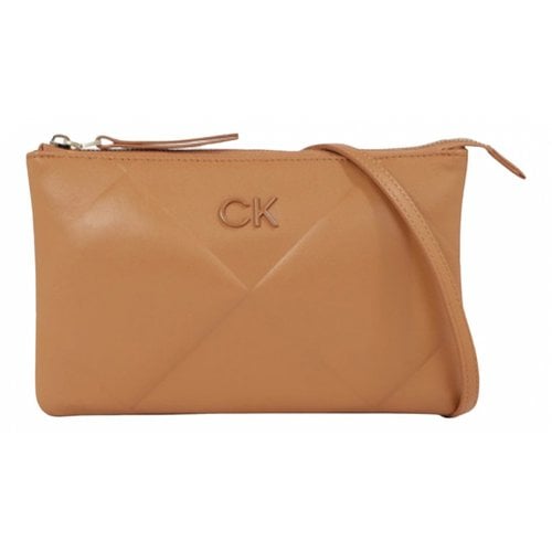 Pre-owned Calvin Klein Handbag In Brown