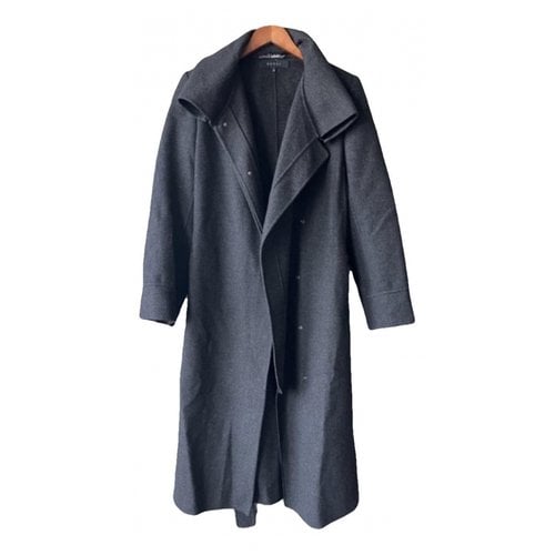 Pre-owned Gucci Wool Trench Coat In Grey
