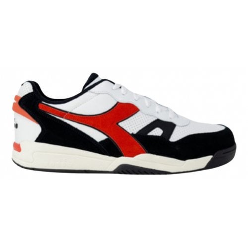 Pre-owned Diadora Leather Trainers In Red