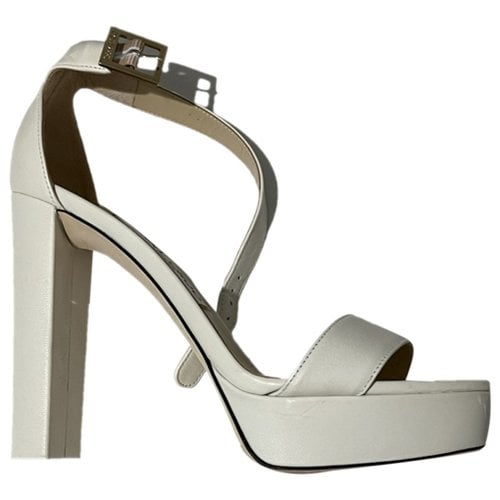 Pre-owned Jimmy Choo Leather Heels In White