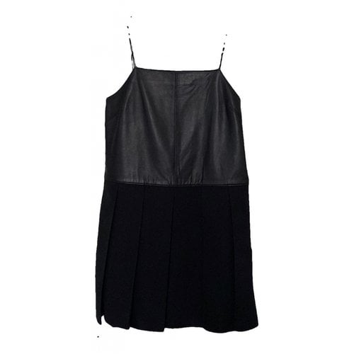 Pre-owned Rag & Bone Leather Mini Dress In Black