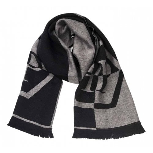 Pre-owned Philipp Plein Wool Scarf & Pocket Square In Grey