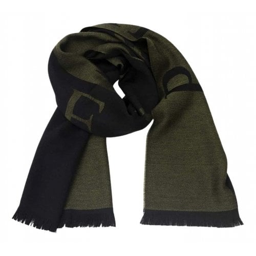 Pre-owned Philipp Plein Wool Scarf & Pocket Square In Green