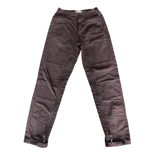 Pre-owned Stone Island Trousers In Brown