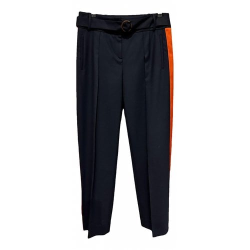 Pre-owned Victoria Victoria Beckham Wool Trousers In Blue