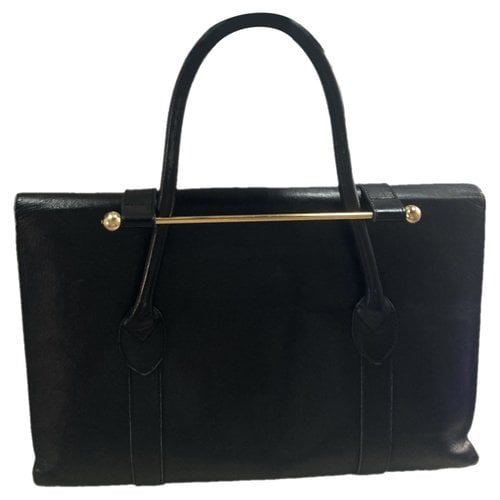 Pre-owned Montblanc Leather Handbag In Black