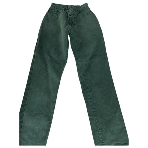 Pre-owned Americanino Straight Pants In Green