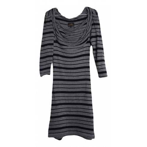 Pre-owned Vivienne Westwood Anglomania Mini Dress In Grey