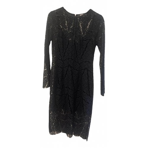Pre-owned Sandro Lace Dress In Black