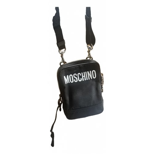 Pre-owned Moschino Cloth Small Bag In Black