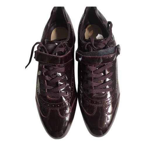 Pre-owned Louis Vuitton Patent Leather Ballet Flats In Purple
