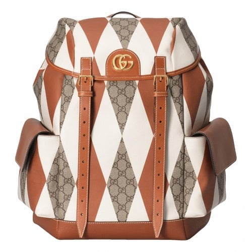 Pre-owned Gucci Mesh Leather Satchel In Multicolour