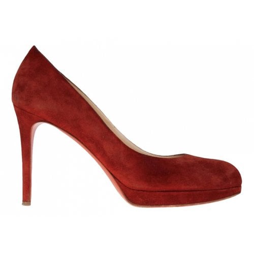 Pre-owned Christian Louboutin Simple Pump Heels In Red