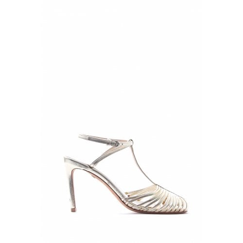 Pre-owned Giamba Leather Sandal In Gold