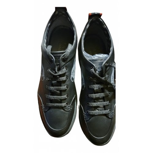 Pre-owned Bally Leather Low Trainers In Black