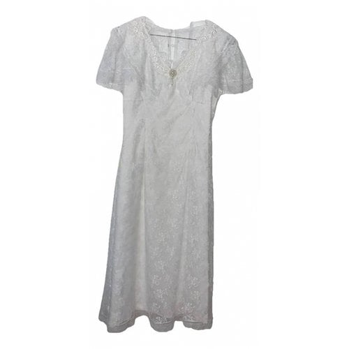 Pre-owned Jessica Mccormack Mid-length Dress In White