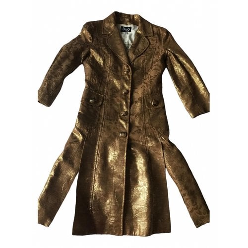 Pre-owned D&g Coat In Gold