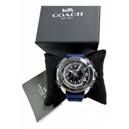 Pre-owned Coach Watch In Navy