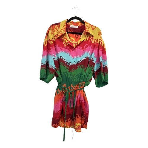 Pre-owned Valentino Silk Mini Dress In Multicolour