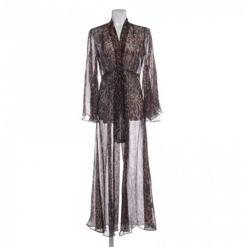 Pre-owned Alexandra Miro Silk Dress In Brown