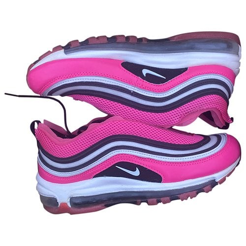 Pre-owned Nike Air Max 97 Leather Trainers In Pink