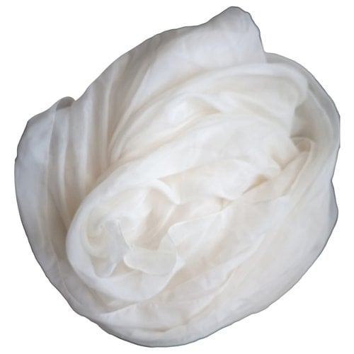 Pre-owned Alberta Ferretti Silk Stole In White