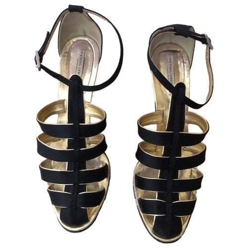 Pre-owned Opening Ceremony Cloth Sandal In Black