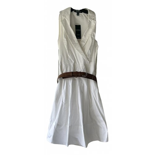 Pre-owned Polo Ralph Lauren Mid-length Dress In White