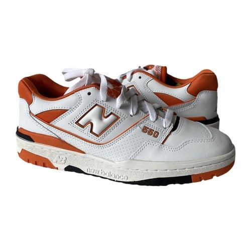 Pre-owned New Balance 550 Leather Low Trainers In Orange