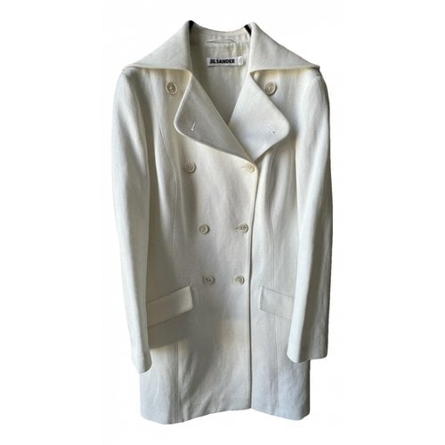 Pre-owned Jil Sander Linen Coat In White